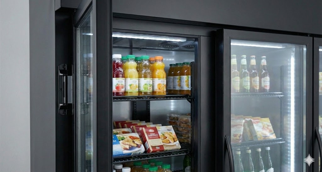 Витрина с дверьми купе